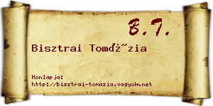 Bisztrai Tomázia névjegykártya